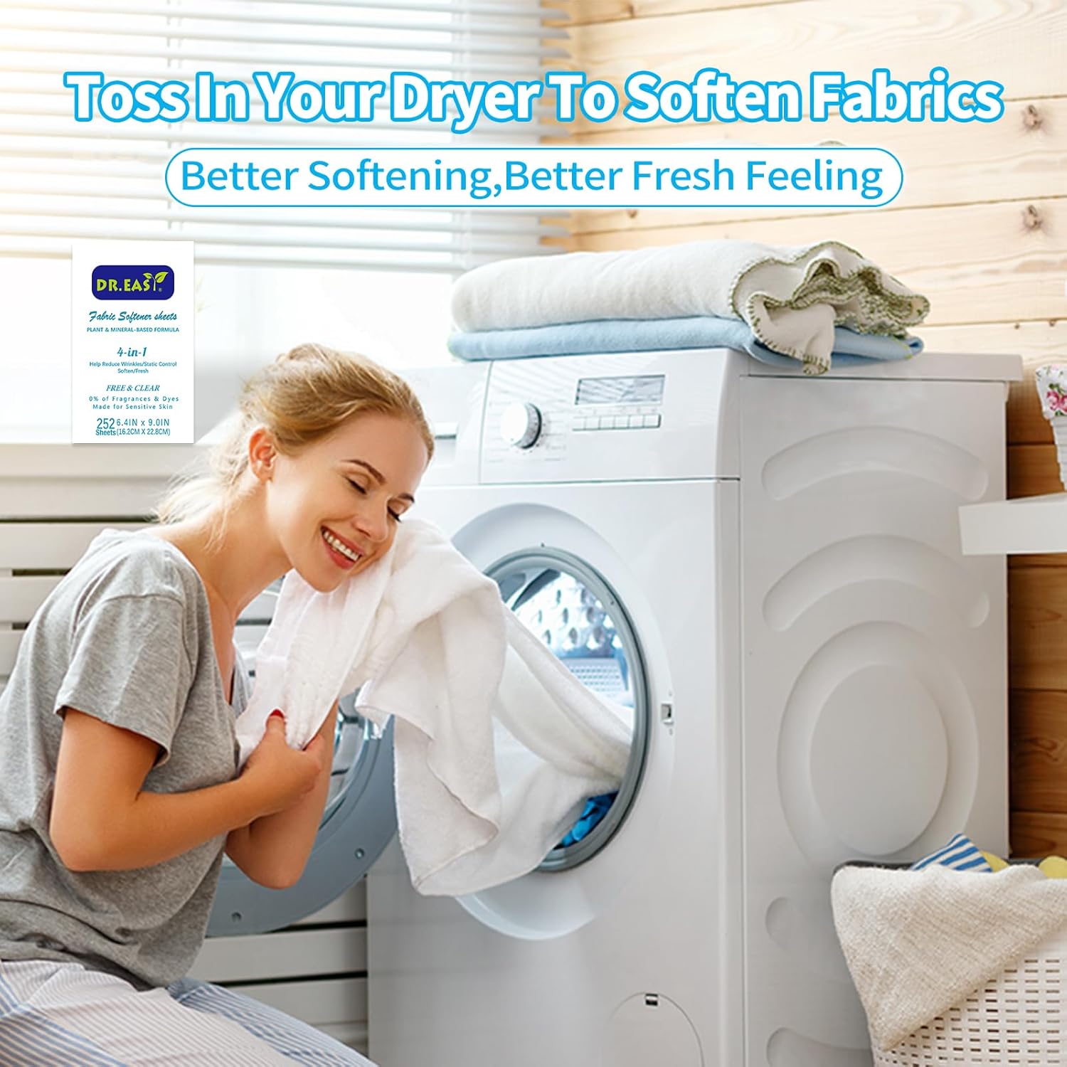 Fabric Softener Dryer Sheets for Sensitive Skin