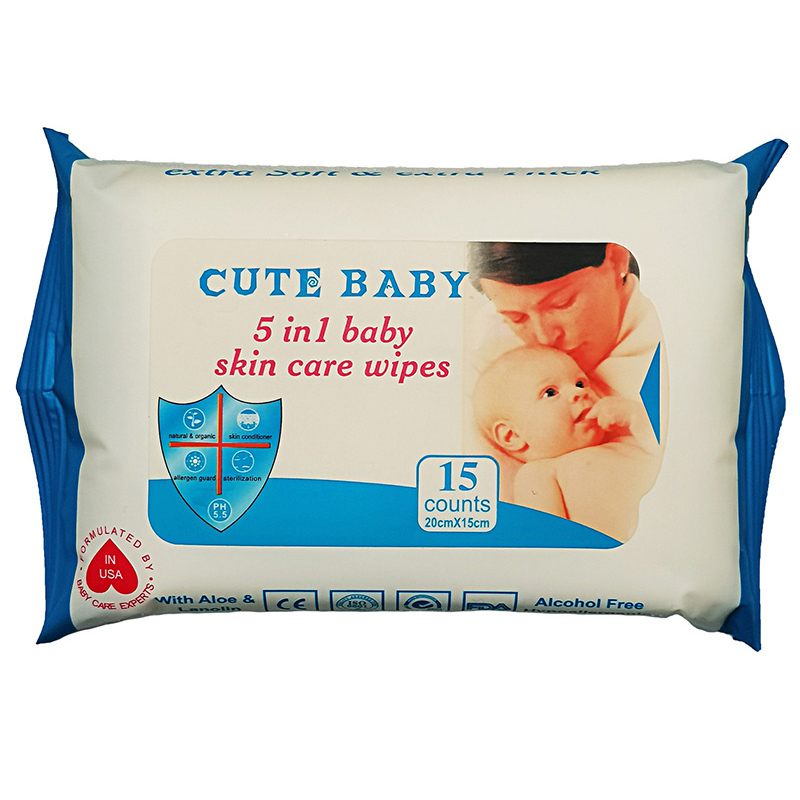 Natuurlijke, niet-irriterende, milde babydoekjes